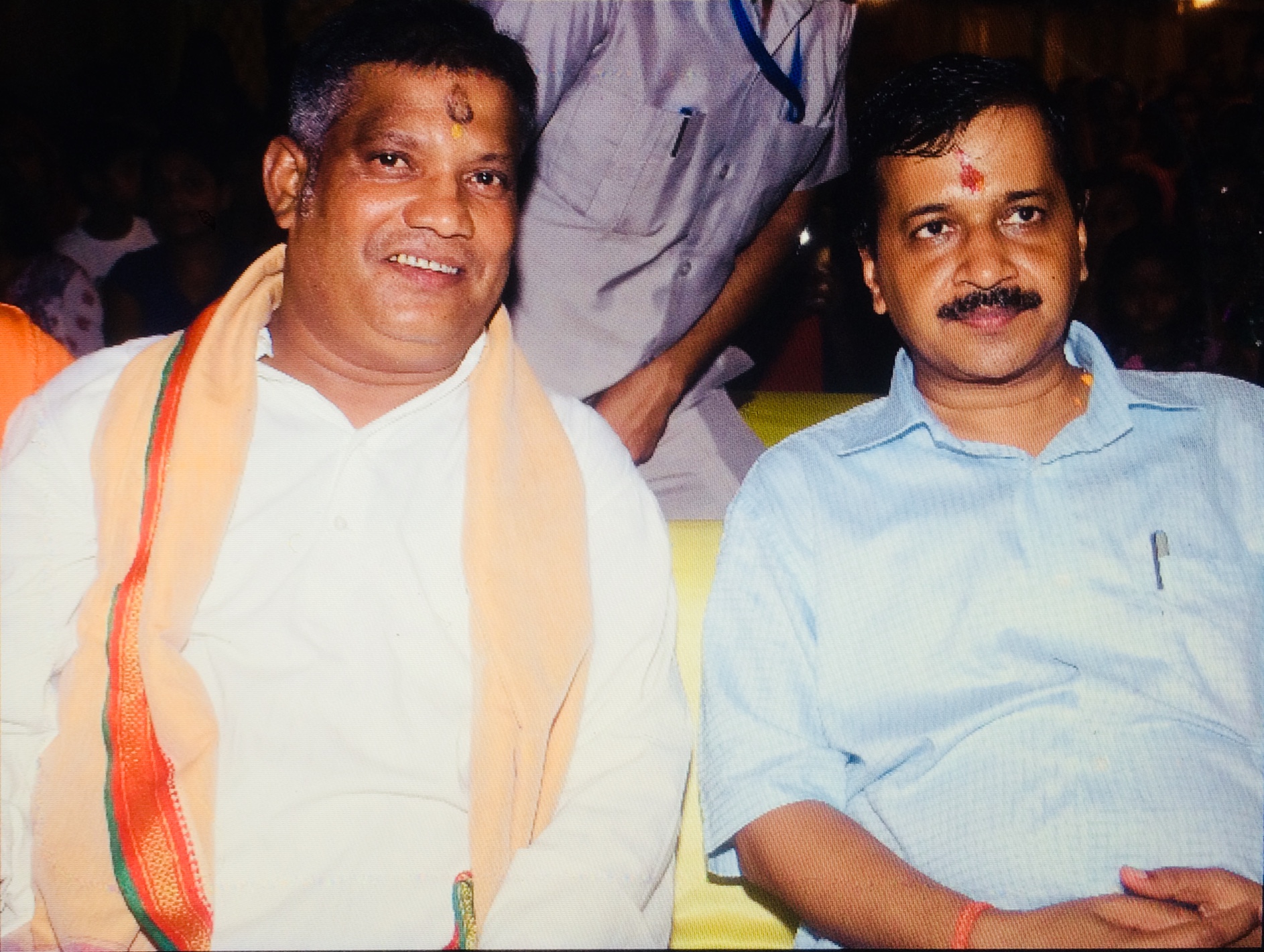 Abhay Kumar with Arvind Kejriwal